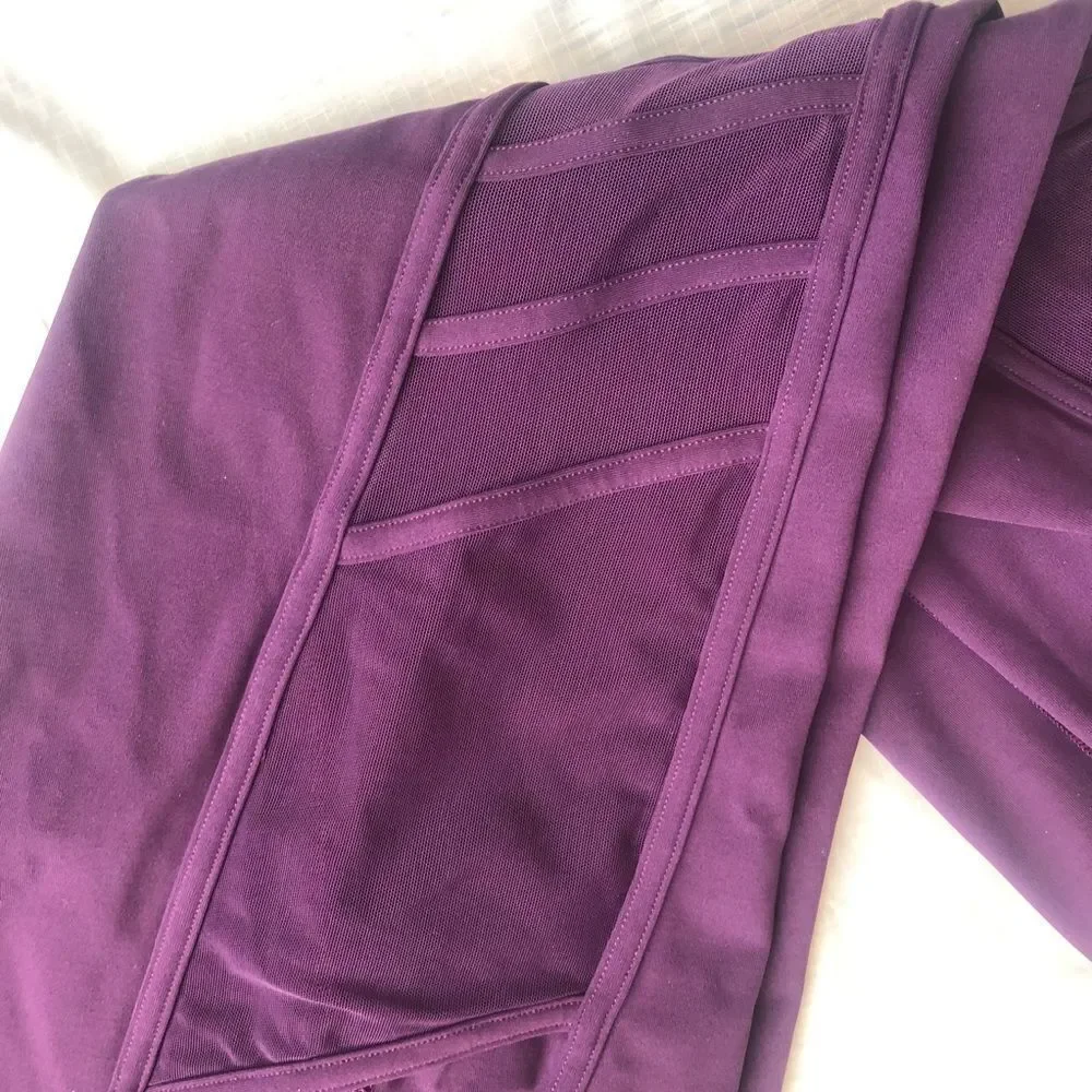 Lululemon Wild & Free Tights Mesh Panel Modo Style Sz 2